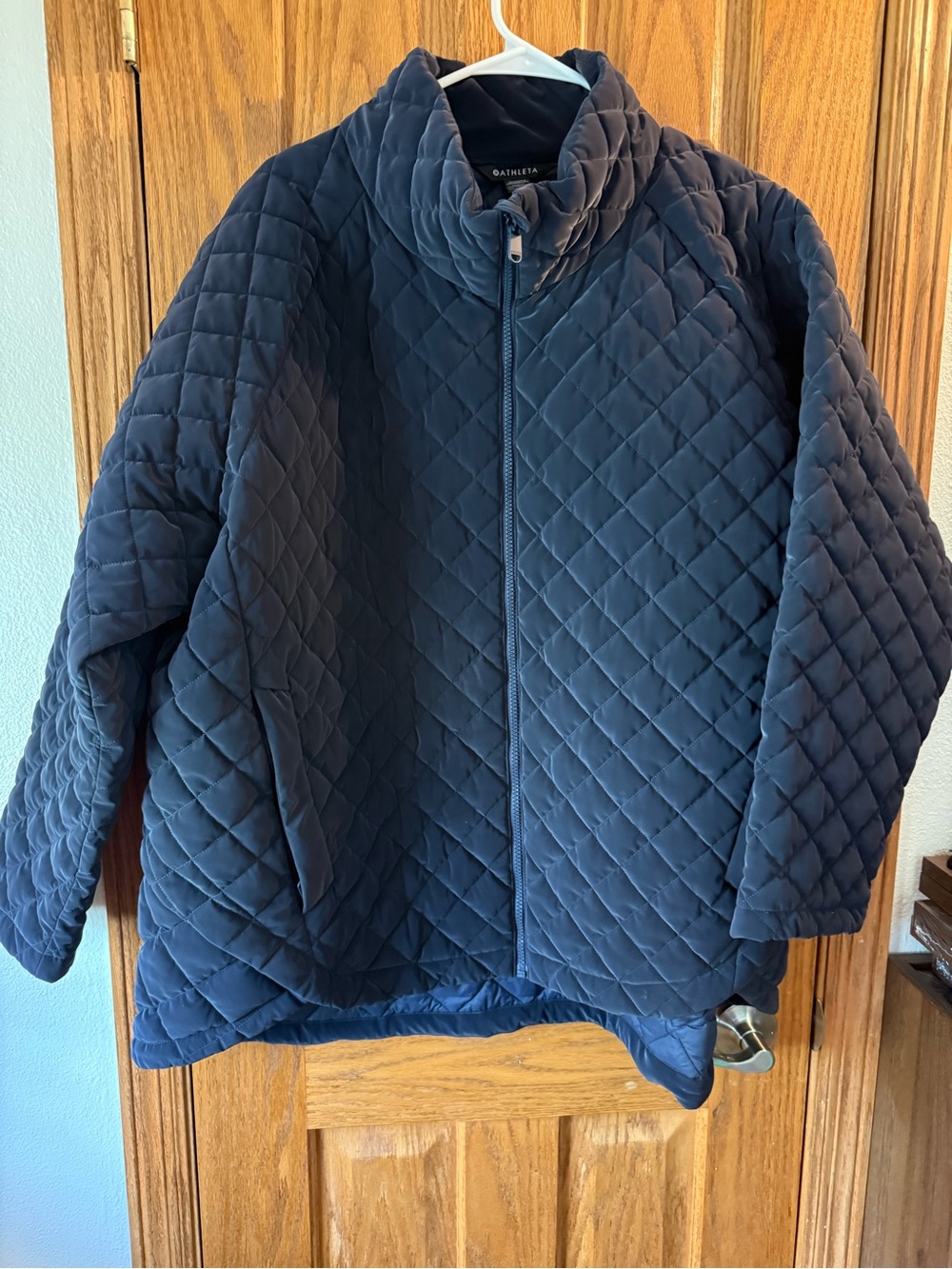 Athleta Quilted Navy Puffer Jacket